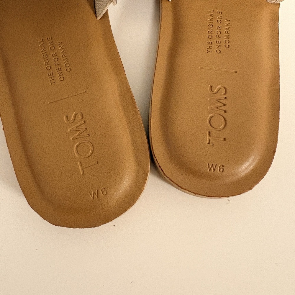 Toms Womens Seacliff Slide Sandals Rose Gold Leather Size 6 - Picture 5 of 6